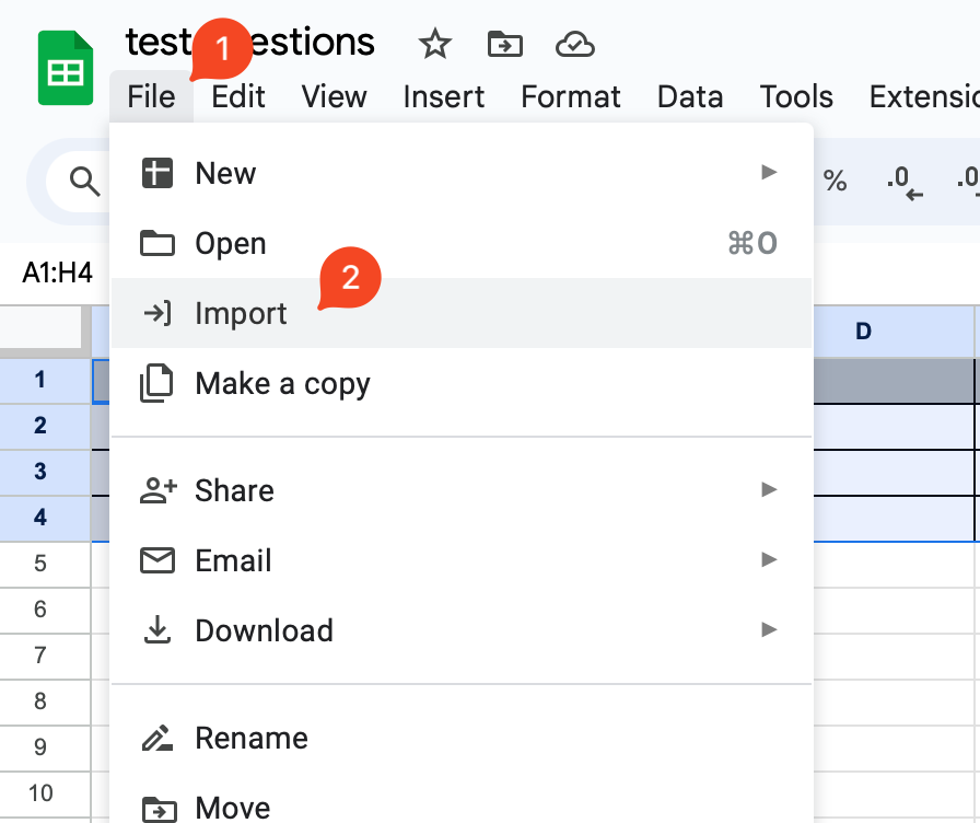 Import CSV